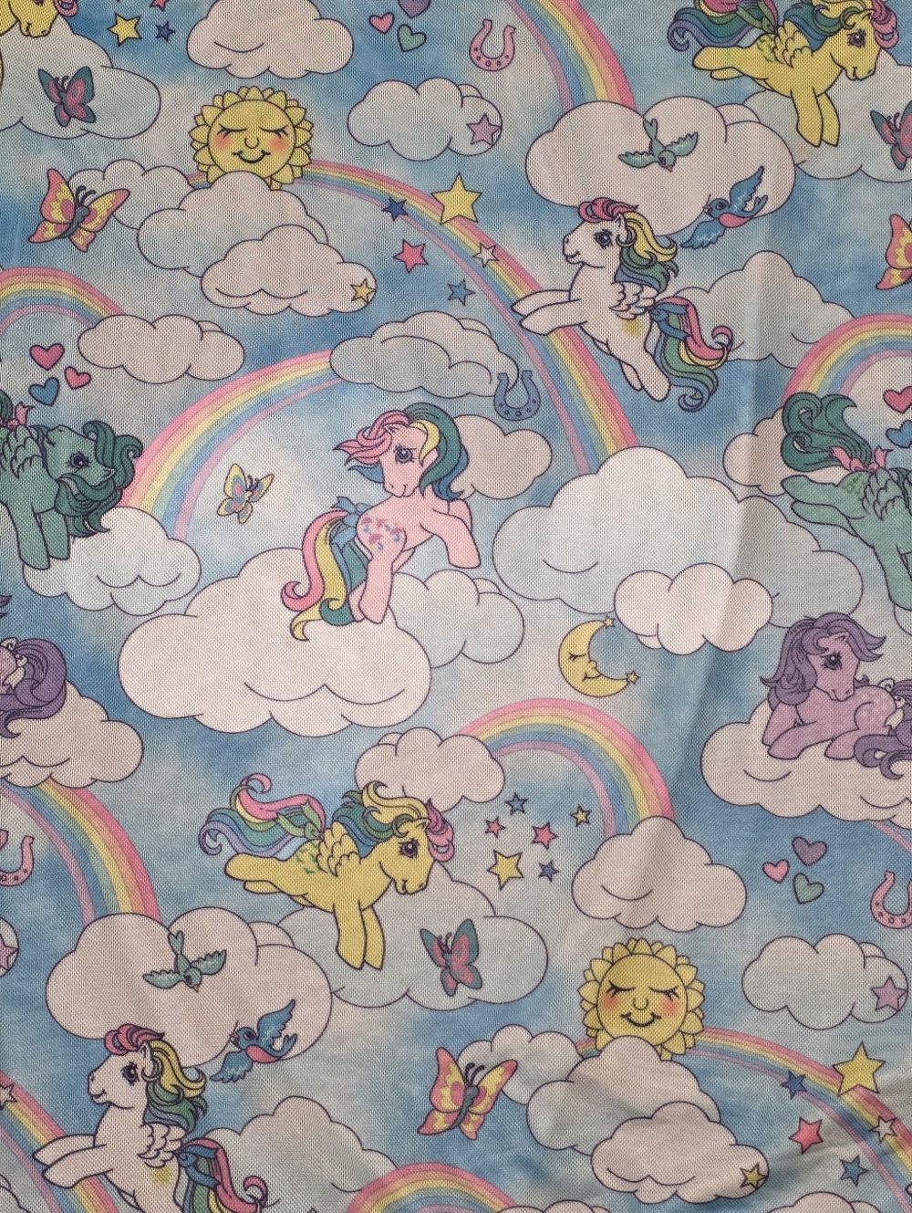 Dolls Kill x My Little Pony Rainbow Chaser Mesh Mini Dress Blue Size Medium - Picture 3 of 7